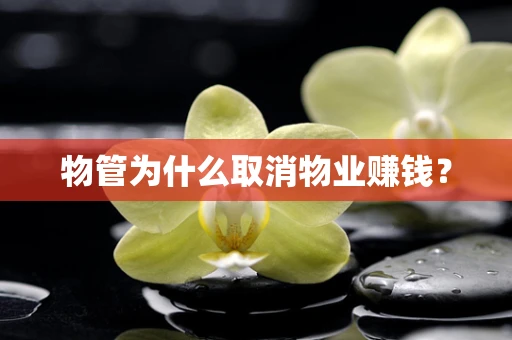 物管为什么取消物业赚钱？
