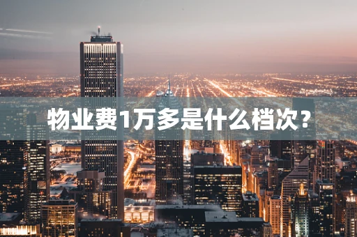 物业费1万多是什么档次？