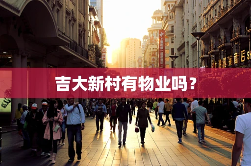 吉大新村有物业吗？