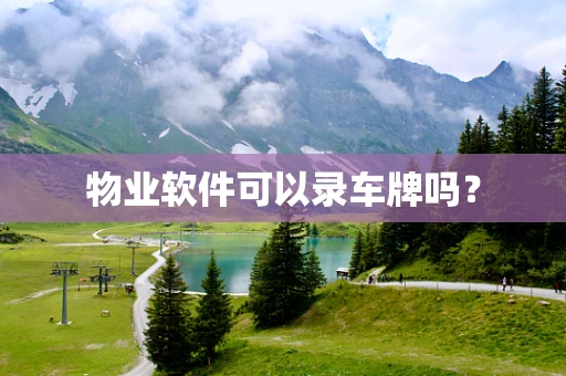 物业软件可以录车牌吗？