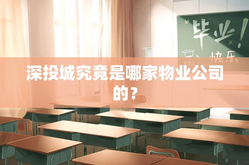 深投城究竟是哪家物业公司的？