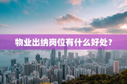 物业出纳岗位有什么好处？