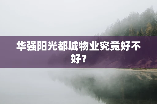 华强阳光都城物业究竟好不好？