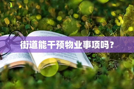 街道能干预物业事项吗？