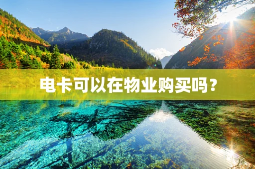 电卡可以在物业购买吗？
