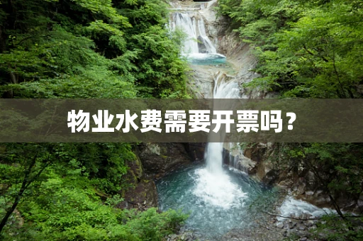物业水费需要开票吗？