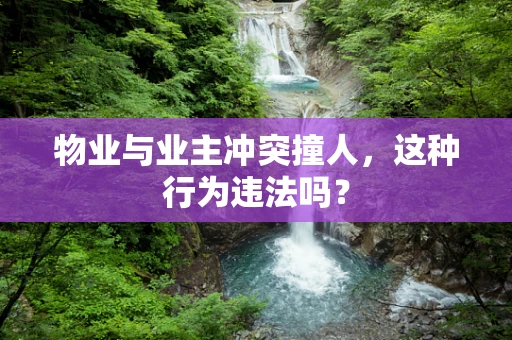 物业与业主冲突撞人，这种行为违法吗？