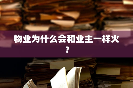 物业为什么会和业主一样火？