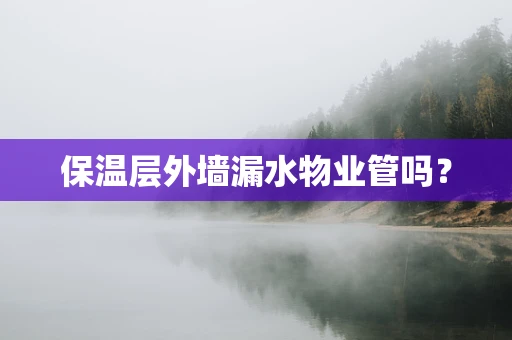 保温层外墙漏水物业管吗？