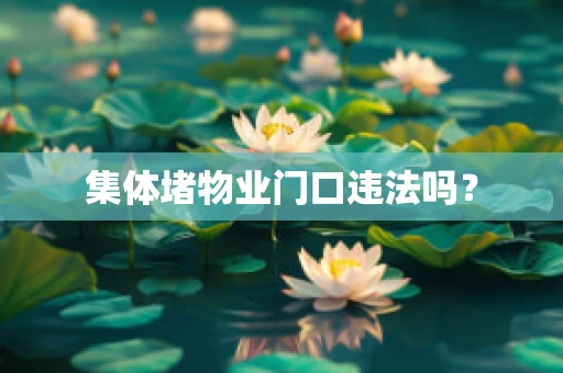 集体堵物业门口违法吗？