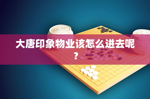 大唐印象物业该怎么进去呢？