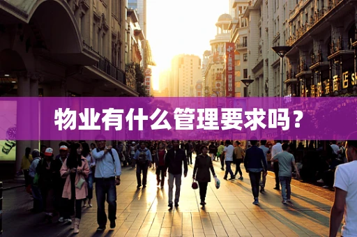 物业有什么管理要求吗？