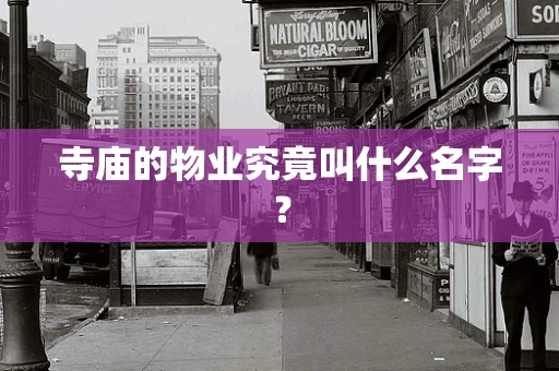 寺庙的物业究竟叫什么名字？