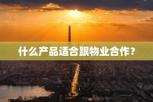 什么产品适合跟物业合作？