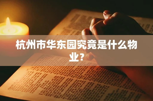 杭州市华东园究竟是什么物业？