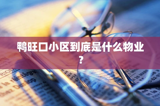 鸭旺口小区到底是什么物业？