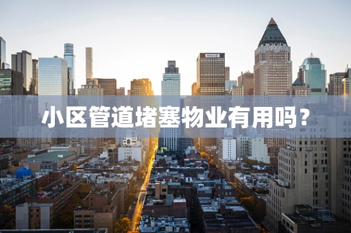 小区管道堵塞物业有用吗？