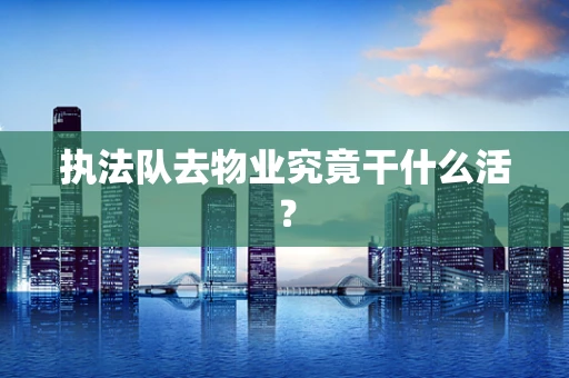 执法队去物业究竟干什么活？