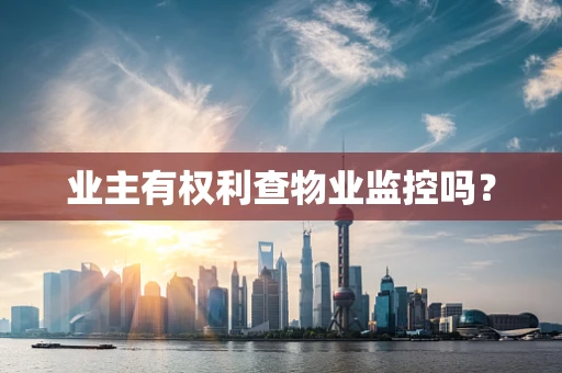 业主有权利查物业监控吗？