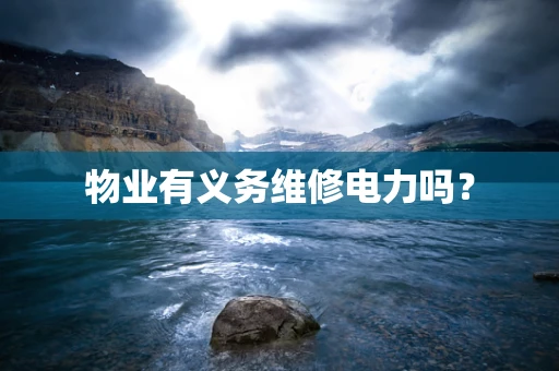 物业有义务维修电力吗？