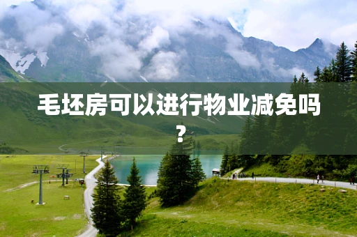 毛坯房可以进行物业减免吗？