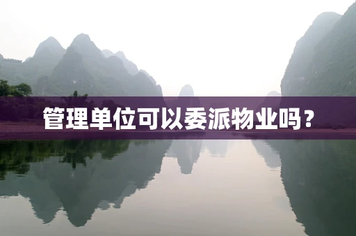 管理单位可以委派物业吗？
