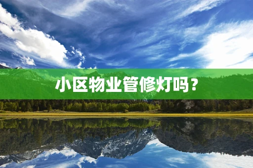 小区物业管修灯吗？